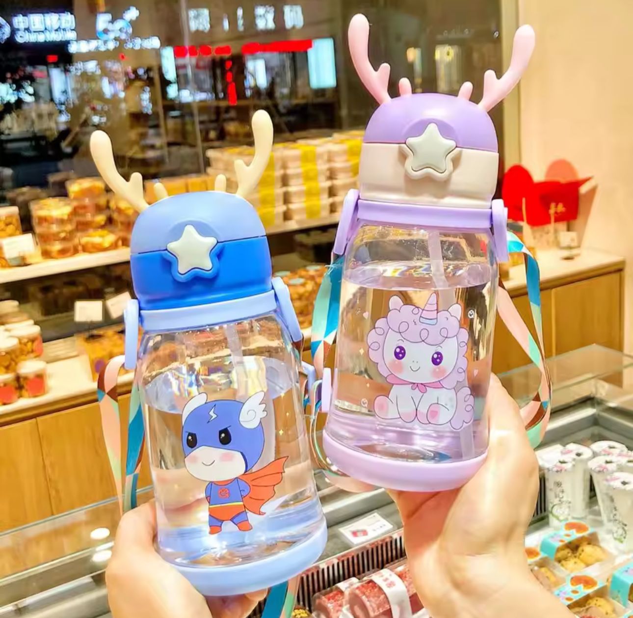 Baby Bottle With Straw 300ml |drinks safely while enjoying every sip