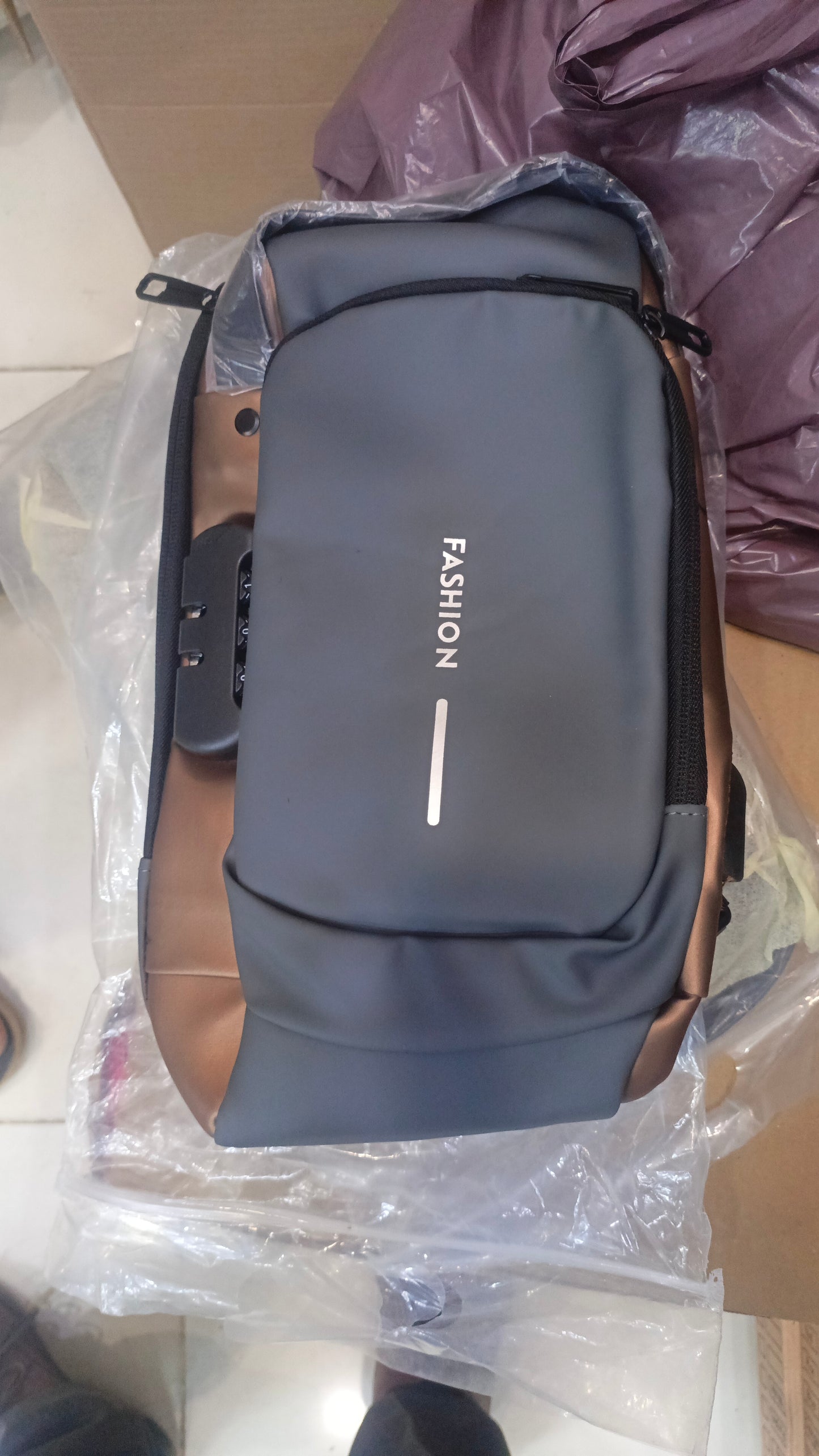 Hight quality bag🛍️ with security lock 🔒  For outdoor