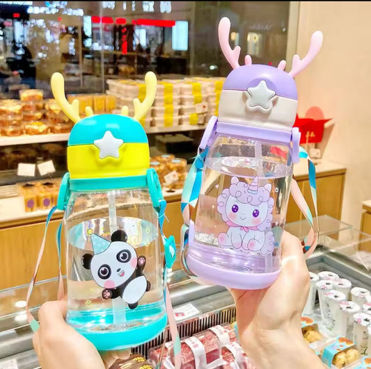 Baby Bottle With Straw 300ml |drinks safely while enjoying every sip